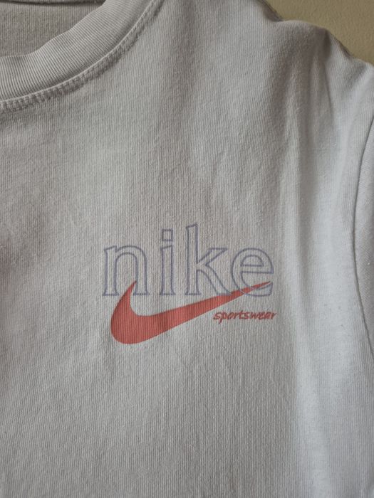 Tshirt nike koszulka nadruk na plecach swoosh biała
