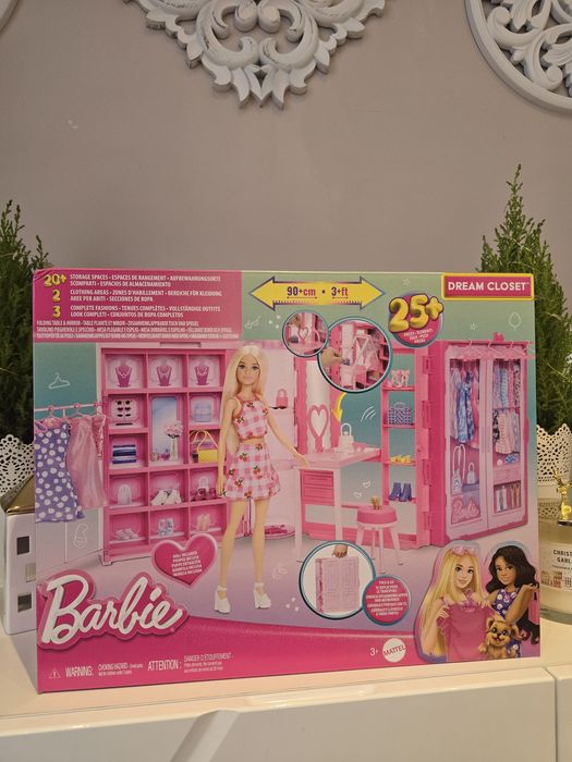 Barbie, Szafa Marzeń, zestaw do zabawy z lalką  i  akcesoriam, 90 cm.i