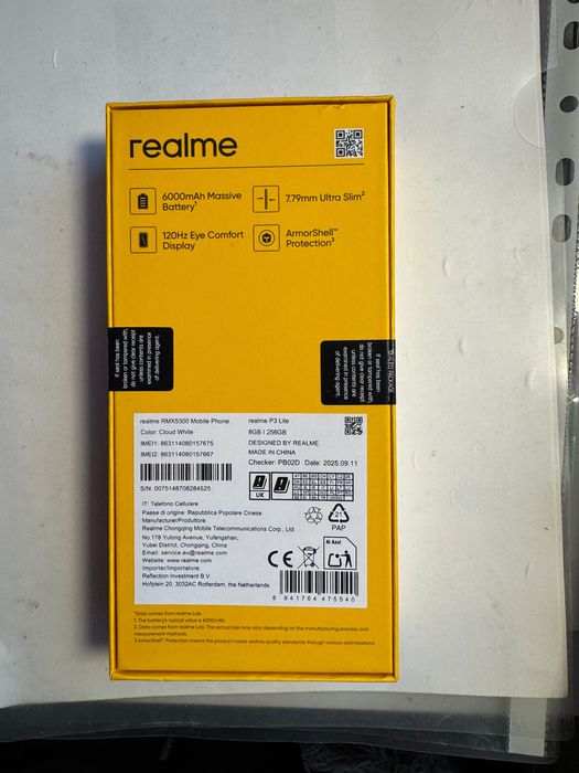 Realme p3 lite 8/256 новий. В заводських пломбах.