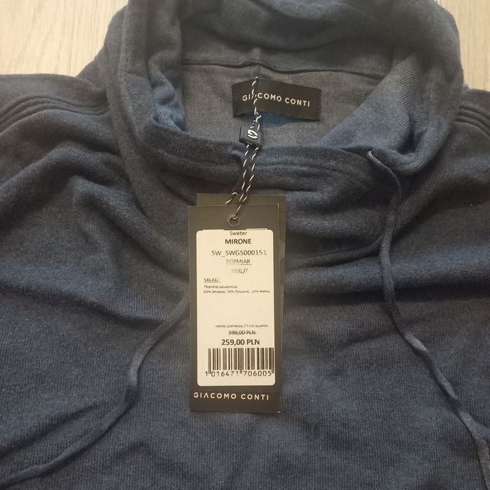 Sweter/bluza  z wełną merynos xxxl