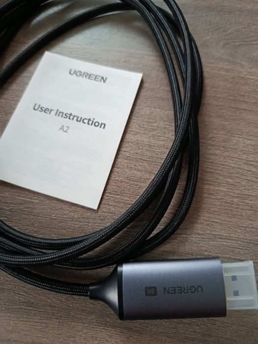 Кабель UGREEN CM556 USB-C to DisplayPort 8K 60Hz 2m Black (25158)