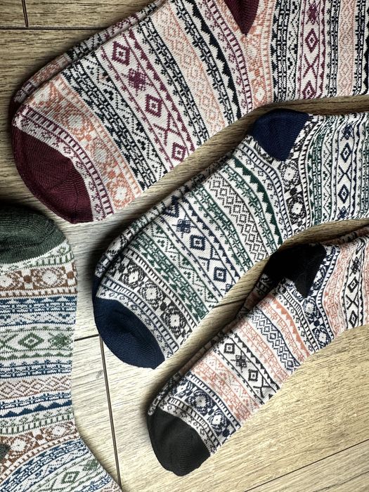 5x wzorzaste skarpetki nowe 35-38