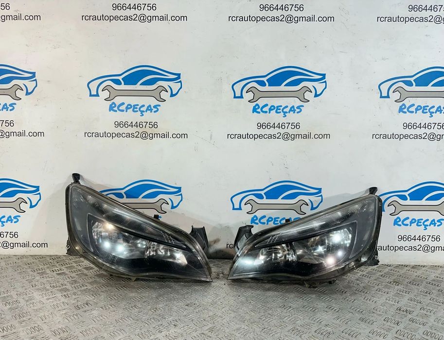 .Conjunto Oticas Farois Frontal Frente Esquerda Direita Halogenio Original GM Opel Astra J 1LG010011-17 1LG010011-18