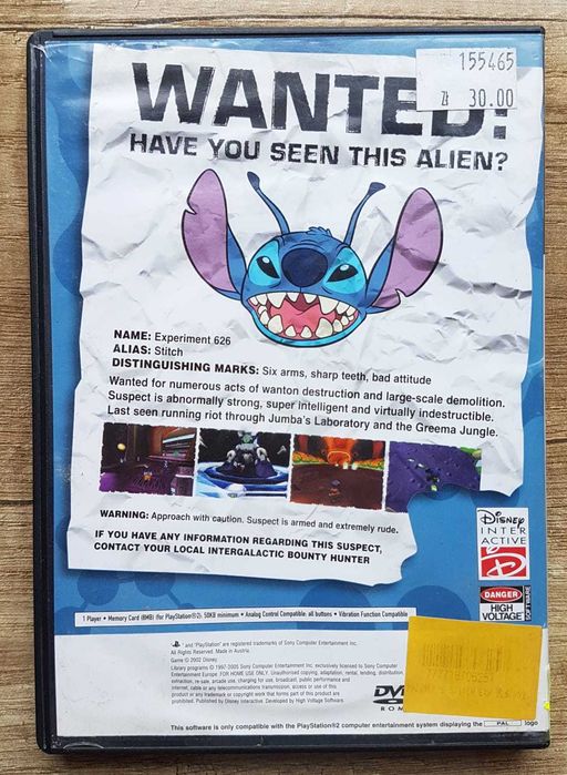 Stitch prezent Playstation 2 PS2