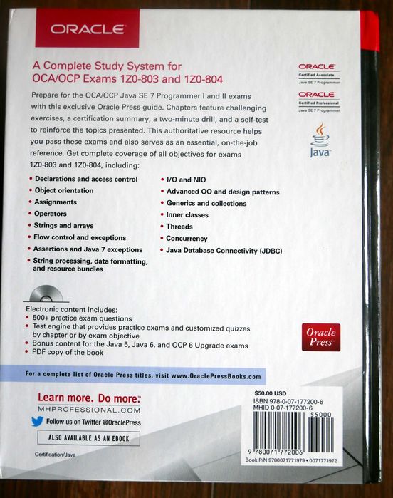 OCA/OCP Java SE 7 Programmer I & II study guide