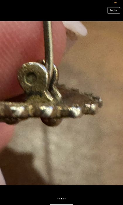 Broche antigo em prata