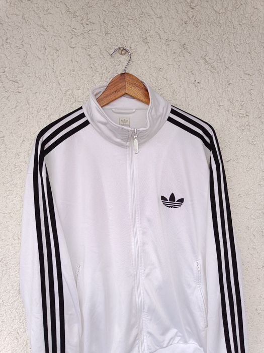 Кофта спортивна Adidas L Адідас біла під vintage  олімпійка мастерка