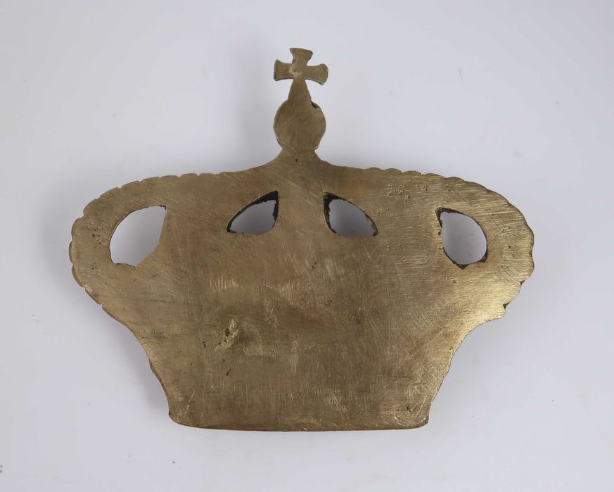 Coroa real em metal maciço (latão / bronze)