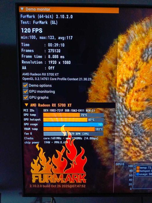 SAPPHIRE RX5700XT 8GB GDDR6 - pudło, bdb stan!