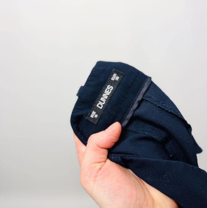 Granatowe spodnie z szerokimi nogawkami M 38 Dunnes