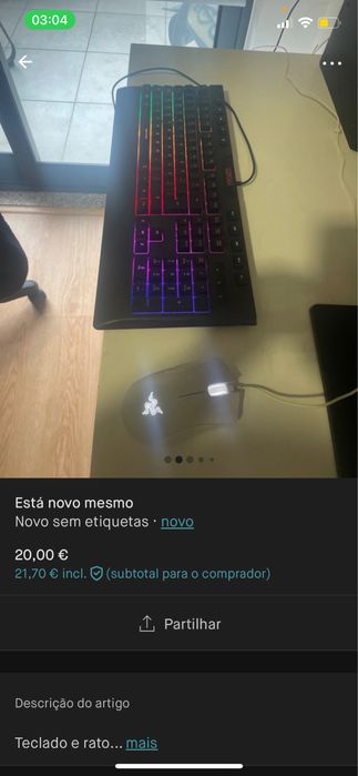 Teclado e rato novos