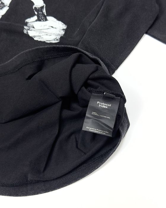 Футболка Protocol Index t-shirt project g/r oversized black blacklist washed чорна M L