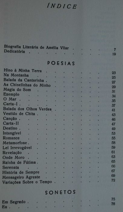 A Minha Antologia de Amélia Vilar (1ª Edição 1966 Autografado)