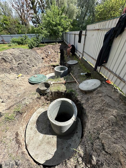 Бетонні кільця для каналізації. Копка, доставка, монтаж