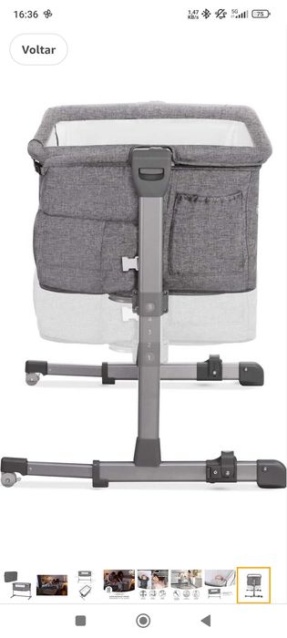 Berço Next to Me Kinderkraft novo