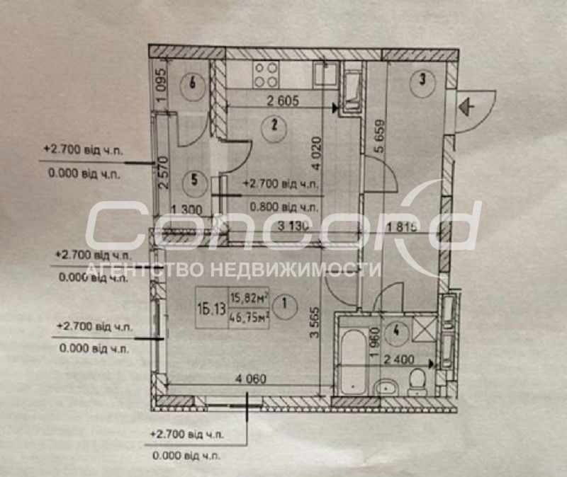 1-кімнатна квартира за адресою (площа 46,8 м²) - Atlanta.ua - фото 24