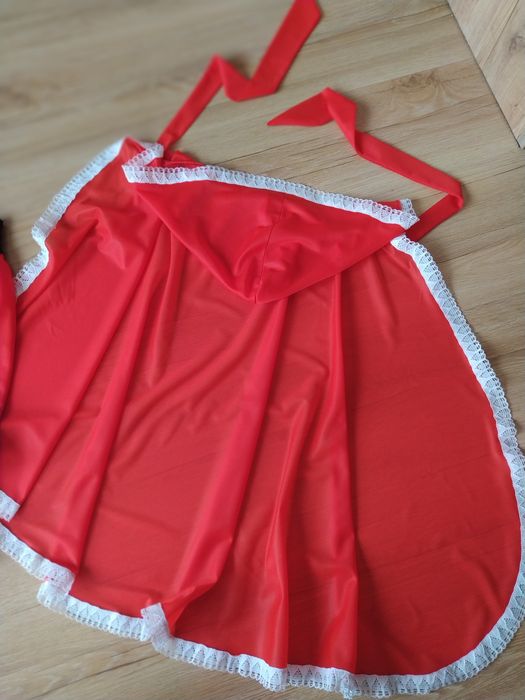 Czerwony kapturek strój, przebranie Nowy. R. 110/116