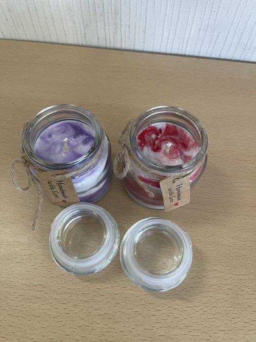 Соєва свічка в гіпсовом кашпо