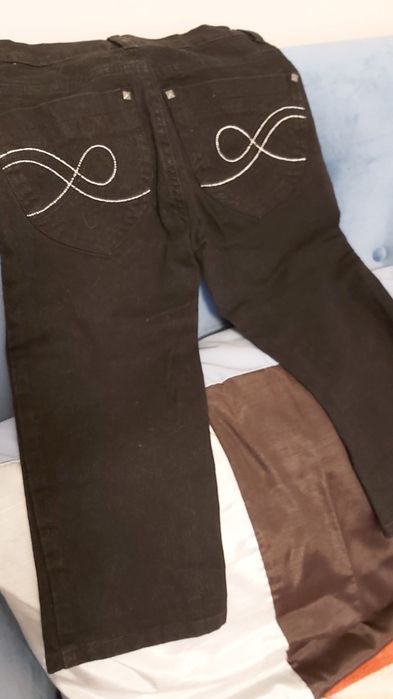 Spodnie Bermudy Denim czarne jeans dziewczęce