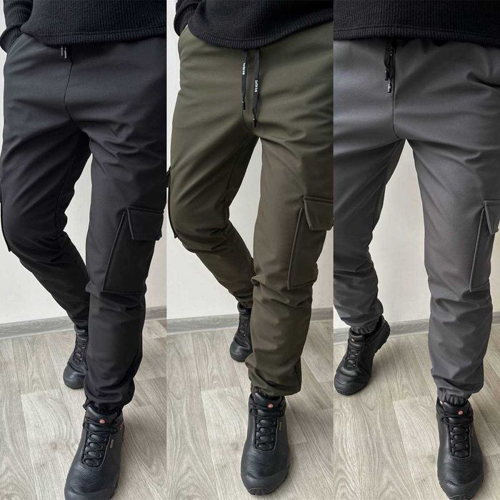 Штаны Softshell плащевка на флисе (46-56)