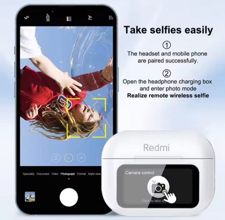 Redmi słuchawki bluetooth z wyświetlaczem