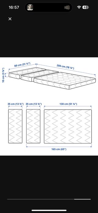 Cama extensivel Busunge branca com colchão (como novos)