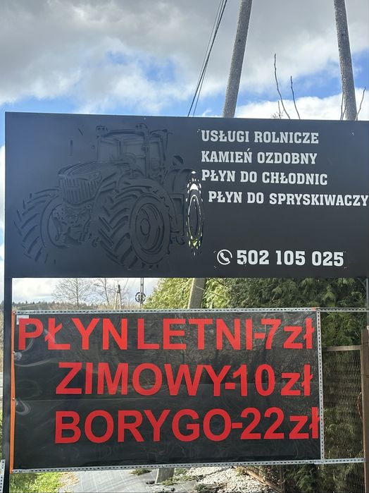 Plyn Letni 7zł Zimowy 10zł Chłodnic 22zł