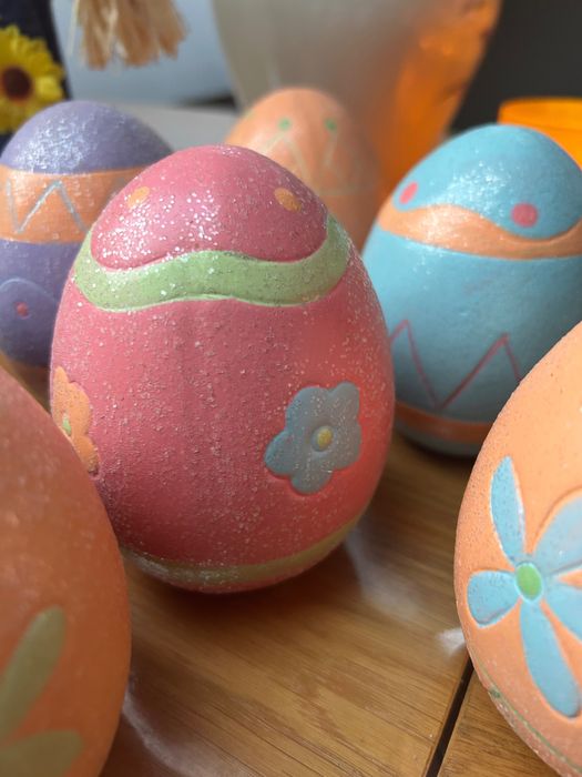 Duże ceramiczne pisanki wielkanocne