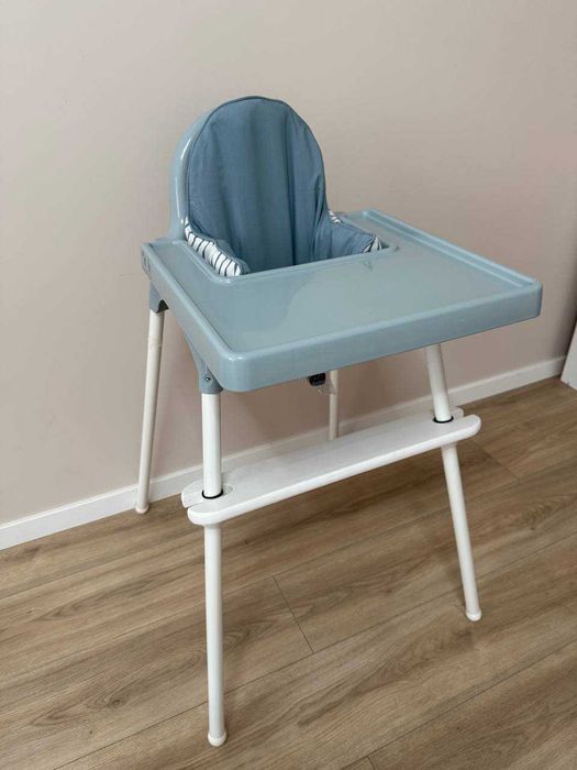 IKEA ANTILOP стільчик для годування + підніжка+подушка з чохлом 3 види