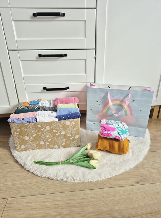 Piękna paka zestaw ubranka dla dziewczynki 80 86 ciuszki dziewczynka