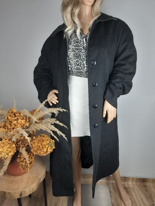 Długi płaszcz wełniany klasyczny na zimę kurtka zimowa płaszczyk Bauer