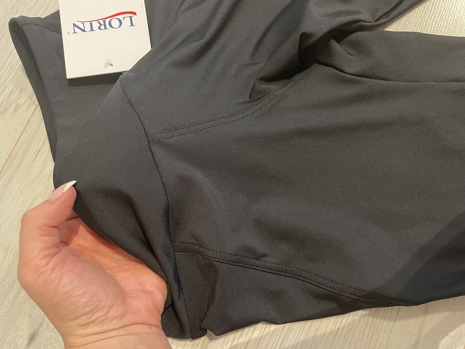 Legginsy treningowe damskie czarne białe