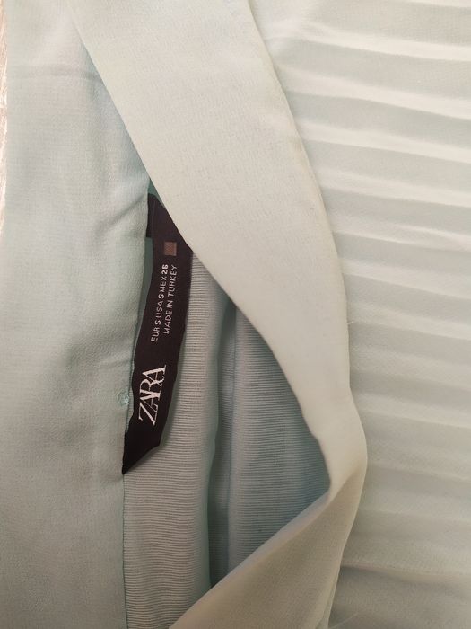 Спідниця літня плісе zara блакитна максі s