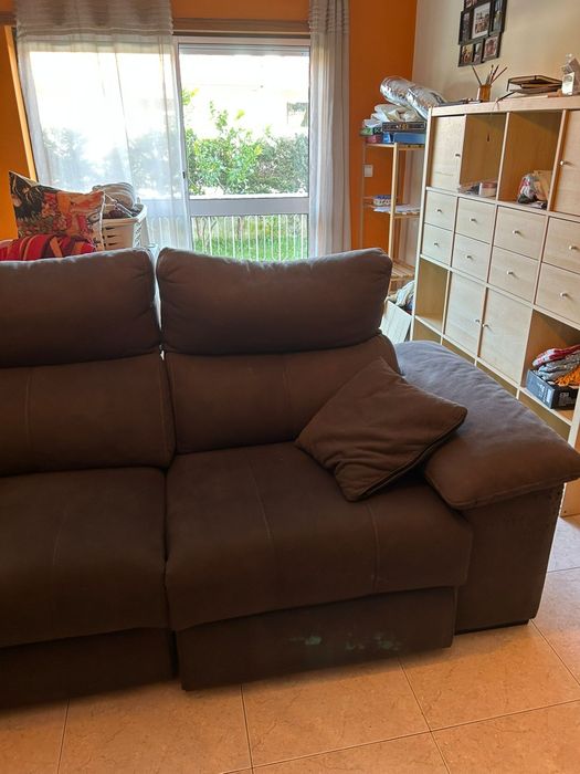 Sofá de 3 lugares ( 2 eléctr+chaise longue)