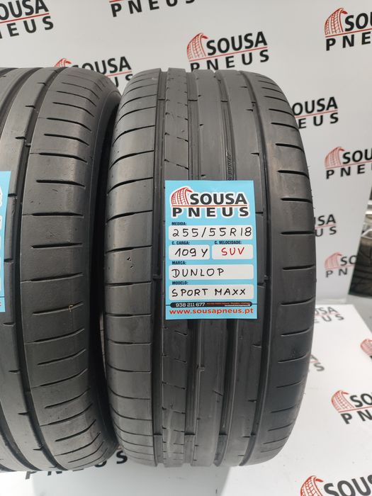 160 Euros 2 pneus semi novos 255-55R18 109y  Dunlop Oferta dos Portes