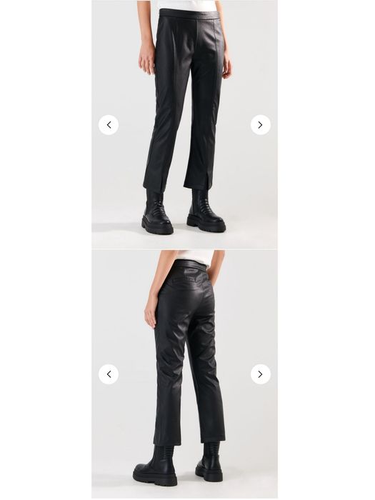 Spodnie z imitacji skóry XXS przed kostkę