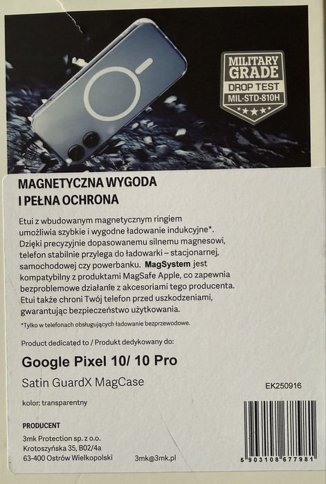 Edtui do Goolge Pixel 10 /10 Pro z magnetycznym ringiem