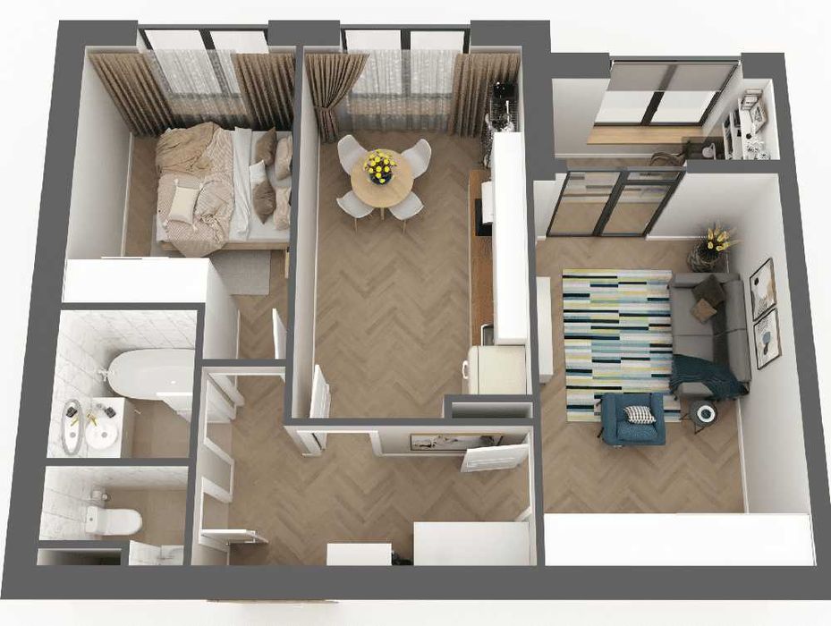 2-х кімнатна  квартира з автономним опаленням