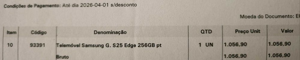 Telemóvel - Samsung Galaxy S25 Edge - 256GB
