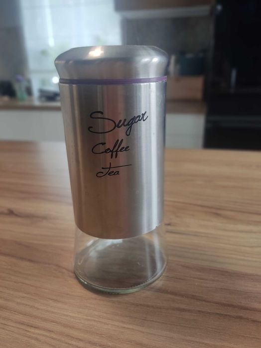 Duży pojemnik szklany cukier kawa herbata makaron