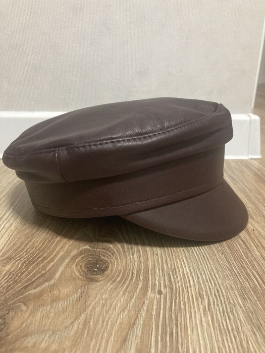 Шкіряна фуражка / кепка жіноча Нова, розмір М