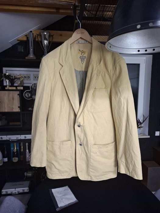 Marynarka Camel len collection rozmiar 50 tj. L