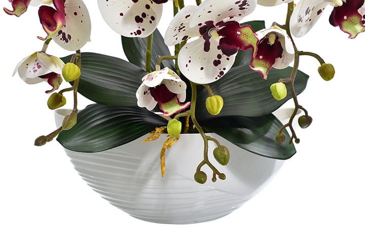 Sztuczny storczyk orchidea kompozycja kwiat doniczce ozdoba prezent