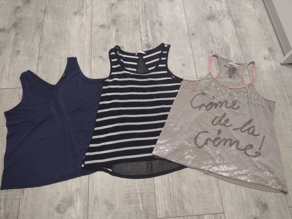 Koszulki, topy damskie 44/XXL 3szt