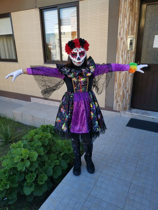 Disfarce catrina dia dos mortos
