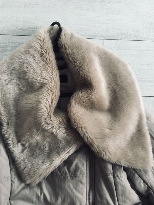 OKAZJA .Monnari XL 42 kurtka zimowa damska futerko kołnierz .