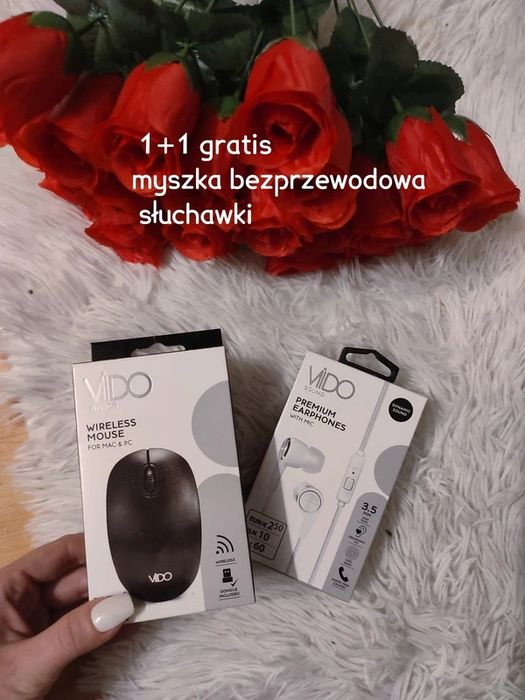 Komplet na prezent 1+1 gratis słuchawki + mysz bezprzewodowa
