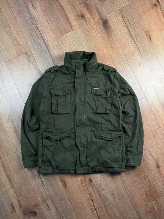 Куртка мілітарі військова темно зелена багато карманів Superdry