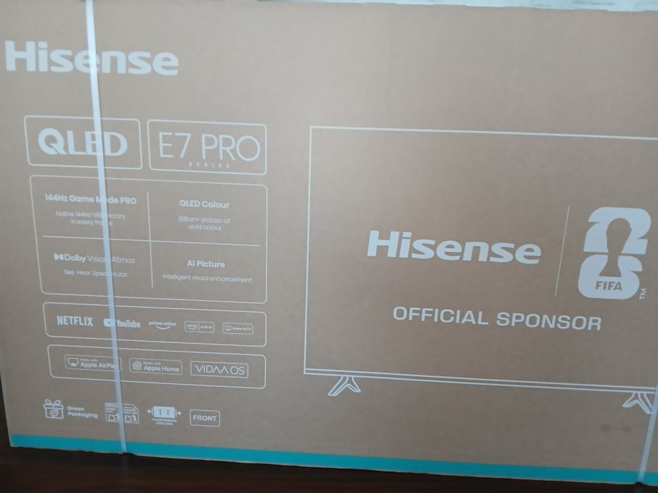TV NOVA HISENSE E7 PRO QLED 144Hz 65 Polegadas
