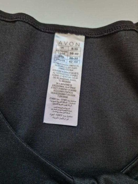 Черное женское платье avon клеш миди короткий рукав